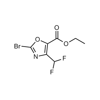 2-溴-4-(二氟甲基)噁唑-5-甲酸乙酯结构式