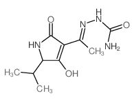 Hydrazinecarboxamide,2-[1-[2,5-dihydro-4-hydroxy-5-(1-methylethyl)-2-oxo-1H-pyrrol-3-yl]ethylidene]-结构式