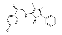 4-[[2-(4-chlorophenyl)-2-oxoethyl]amino]-1,5-dimethyl-2-phenylpyrazol-3-one结构式