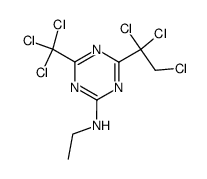 ethyl-[4-(1,1,2-trichloro-ethyl)-6-trichloromethyl-[1,3,5]triazin-2-yl]-amine结构式