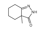 3a-methyl-4,5,6,7-tetrahydro-(3aH)indazolin-3-one结构式