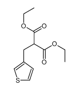 diethyl 2-(thiophen-3-ylmethyl)propanedioate结构式