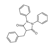 4-Benzyl-1,2-diphenylpyrazolidine-3,5-dione结构式