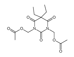 1,3-Bis(acetoxymethyl)-5,5-diethylbarbituric acid structure