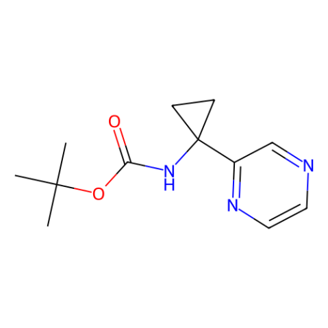 tert-butyl N-(1-pyrazin-2-ylcyclopropyl)carbamate Structure