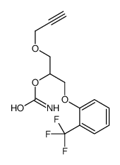 1-(2-Propynyloxy)-3-(alpha,alpha,alpha-trifluoro-o-tolyloxy)-2-propano l carbamate结构式