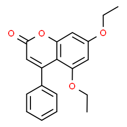 5,7-diethoxy-4-phenylchromen-2-one结构式