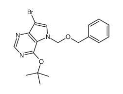 5H-Pyrrolo3,2-dpyrimidine, 7-bromo-4-(1,1-dimethylethoxy)-5-(phenylmethoxy)methyl- structure