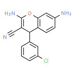 2,7-Diamino-4-(3-chlorophenyl)-4H-chromene-3-carbonitrile结构式
