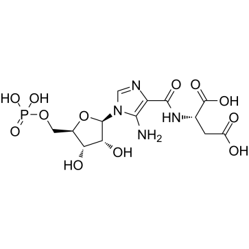 (2S)-2-[[5-amino-1-[(2R,3R,4S,5R)-3,4-dihydroxy-5-(phosphonooxymethyl)oxolan-2-yl]imidazole-4-carbonyl]amino]butanedioic acid picture