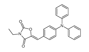 3-ethyl-5-[[4-(N-phenylanilino)phenyl]methylidene]-1,3-oxazolidine-2,4-dione结构式