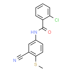 2-CHLORO-N-[3-CYANO-4-(METHYLSULFANYL)PHENYL]BENZENECARBOXAMIDE structure