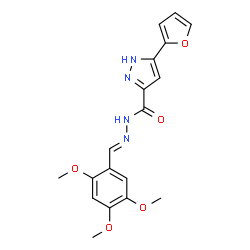 (E)-3-(furan-2-yl)-N-(2,4,5-trimethoxybenzylidene)-1H-pyrazole-5-carbohydrazide Structure