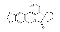 4,4-ethylenedioxy-6,7-dihydro-9,10-methylenedioxypyrrolo[3,2,1-de]phenanthridin-5-one结构式