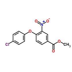 METHYL 4-(4-CHLOROPHENOXY)-3-NITROBENZENECARBOXYLATE结构式