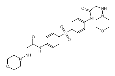 2-(morpholin-4-ylamino)-N-[4-[4-[[2-(morpholin-4-ylamino)acetyl]amino]phenyl]sulfonylphenyl]acetamide Structure