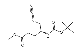 methyl (4S)-5-azido-4-[(tert-butoxycarbonyl)amino]pentanoate Structure