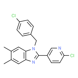 1-(4-CHLOROBENZYL)-2-(6-CHLORO-3-PYRIDINYL)-5,6-DIMETHYL-1H-1,3-BENZIMIDAZOLE picture