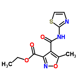 ETHYL 5-METHYL-4-[(1,3-THIAZOL-2-YLAMINO)CARBONYL]-3-ISOXAZOLECARBOXYLATE结构式