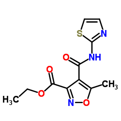 ETHYL 5-METHYL-4-[(1,3-THIAZOL-2-YLAMINO)CARBONYL]-3-ISOXAZOLECARBOXYLATE structure