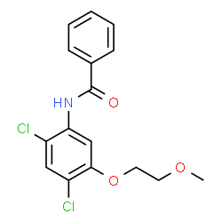 N-[2,4-DICHLORO-5-(2-METHOXYETHOXY)PHENYL]BENZENECARBOXAMIDE结构式