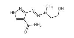 1H-Pyrazole-4-carboxamide, 3-[3- (2-hydroxyethyl)-3-methyl-1-triazenyl]- structure