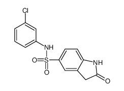 N-(3-chlorophenyl)-2-oxo-1,3-dihydroindole-5-sulfonamide结构式