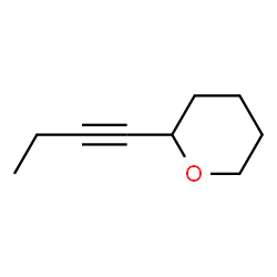 2H-Pyran, 2-(1-butynyl)tetrahydro- (9CI) Structure
