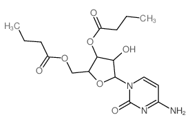 2(1H)-Pyrimidinone,4-amino-1-[3,5-bis-O-(1-oxobutyl)-b-D-arabinofuranosyl]-结构式