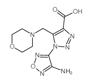 1-(4-Amino-1,2,5-oxadiazol-3-yl)-5-(morpholin-4-ylmethyl)-1H-1,2,3-triazole-4-carboxylic acid结构式