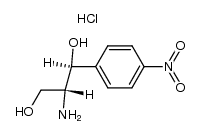 (1RS,2SR)-2-amino-1-(4-nitro-phenyl)-propane-1,3-diol, hydrochloride Structure