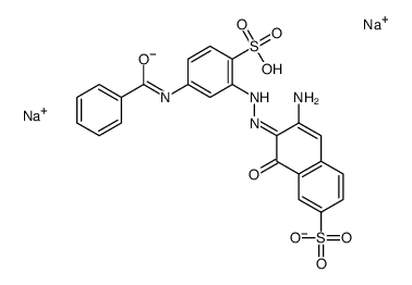 disodium 6-amino-5-[[5-(benzoylamino)-2-sulphonatophenyl]azo]-4-hydroxynaphthalene-2-sulphonate Structure