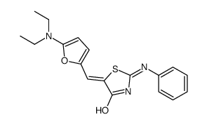 4(5H)-Thiazolone,5-[[5-(diethylamino)-2-furanyl]methylene]-2-(phenylamino)- Structure