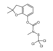 (2,2-dimethyl-3H-1-benzofuran-7-yl) N-methyl-N-(trichloromethylsulfanyl)carbamate结构式