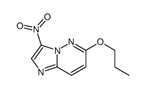 3-nitro-6-propoxyimidazo[1,2-b]pyridazine结构式