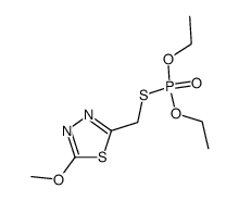 thiophosphoric acid O,O'-diethyl ester S-(5-methoxy-[1,3,4]thiadiazol-2-ylmethyl) ester Structure