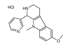 6-methoxy-9-methyl-1-pyridin-3-yl-1,2,3,4-tetrahydropyrido[3,4-b]indole,hydrochloride Structure