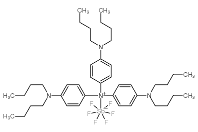 三[4-(二丁氨基)苯基]铵六氟锑酸盐结构式