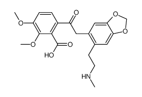 2,3-dimethoxy-6-(3,4-methylenedioxy-6-methylaminoethylphenylacetyl) benzoic acid Structure