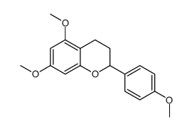 5,7-dimethoxy-2-(4-methoxyphenyl)-3,4-dihydro-2H-chromene结构式