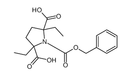 1-[(Benzyloxy)carbonyl]-2,5-diethyl-2,5-pyrrolidinedicarboxylic a cid Structure