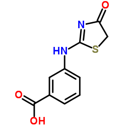 3-[(4-Oxo-4,5-dihydro-1,3-thiazol-2-yl)amino]benzoic acid structure