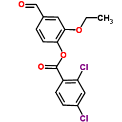 2-Ethoxy-4-formylphenyl 2,4-dichlorobenzoate structure