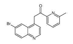 2-(6-Bromo-4-quinolinyl)-1-(6-methyl-2-pyridinyl)ethanone结构式