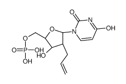 [(2R,3S,4R,5R)-5-(2,4-dioxopyrimidin-1-yl)-3-hydroxy-4-prop-2-enyloxolan-2-yl]methyl dihydrogen phosphate结构式