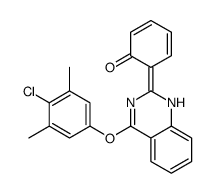 6-[4-(4-chloro-3,5-dimethylphenoxy)-1H-quinazolin-2-ylidene]cyclohexa-2,4-dien-1-one结构式