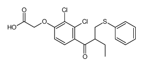 2-[2,3-dichloro-4-[2-(phenylsulfanylmethyl)butanoyl]phenoxy]acetic acid Structure