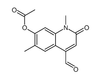 7-acetoxy-1,6-dimethyl-2-oxoquinoline-4-carboxaldehyde结构式