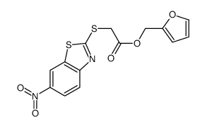 furan-2-ylmethyl 2-[(6-nitro-1,3-benzothiazol-2-yl)sulfanyl]acetate结构式