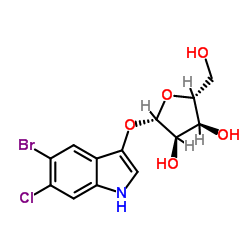 5-Bromo-6-chloro-1H-indol-3-yl β-D-ribofuranoside结构式